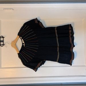 Maeve Rainbow-Thread Flutter-Sleeve Swing Top